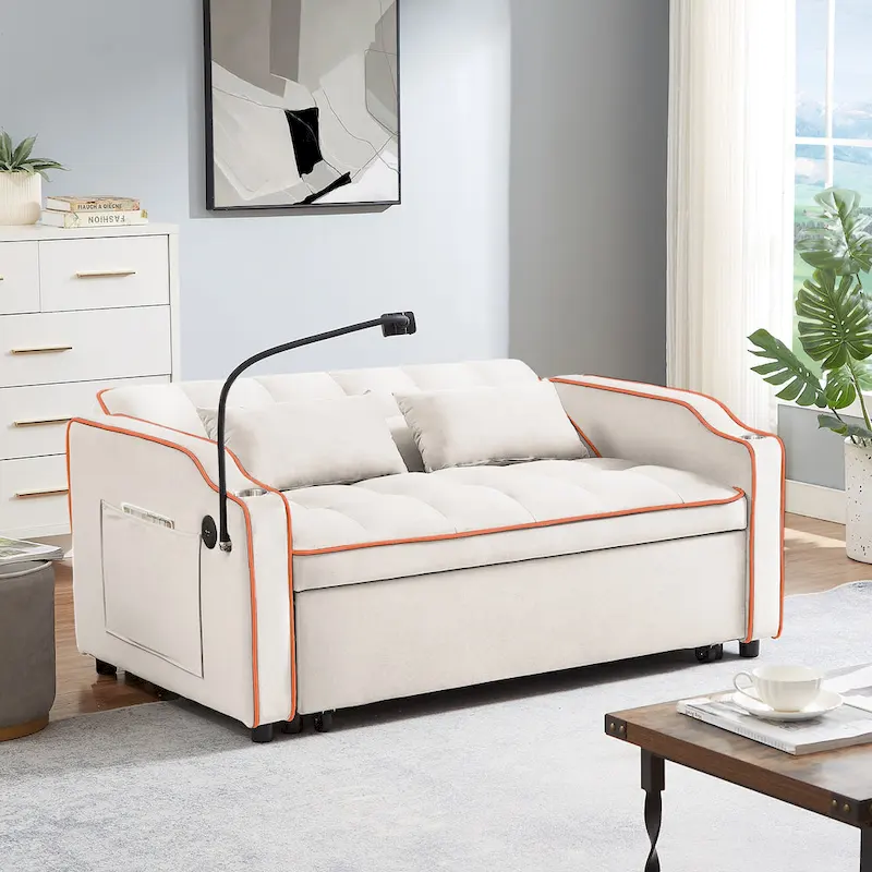 Modern sofa sofa sofa velvet pull-out bed