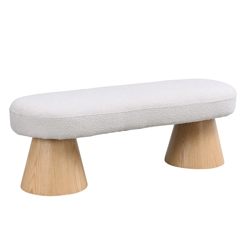 Christopher Knight Home - Benjamin Upholstered Dining Bench, Versatile Entryway & Bedroom Seating with Sturdy Wood Legs