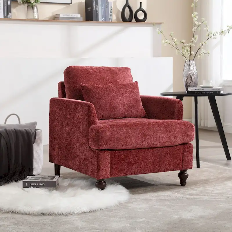 Wooden Frame Armchair, Modern Accent Chair Lounge Chair