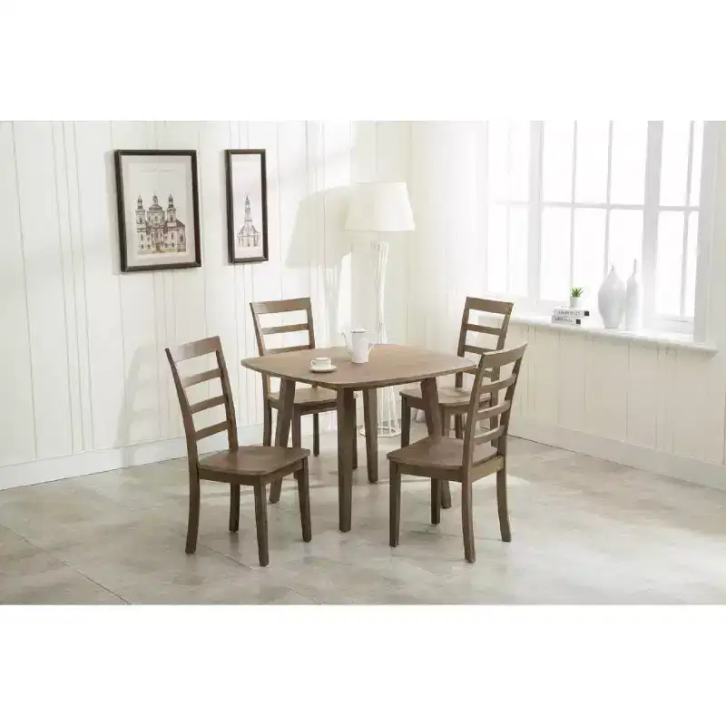 Dining Side Chairs Barnwood Wire Brush : Rubberwood, Farmhouse Style, 300lbs Capacity