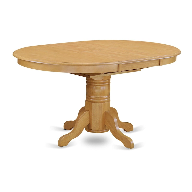 East West Furniture 5 Piece Dining Room Table Set- an Oval Kitchen Table and 4 Dining Chairs, 42x60 Inch, Oak