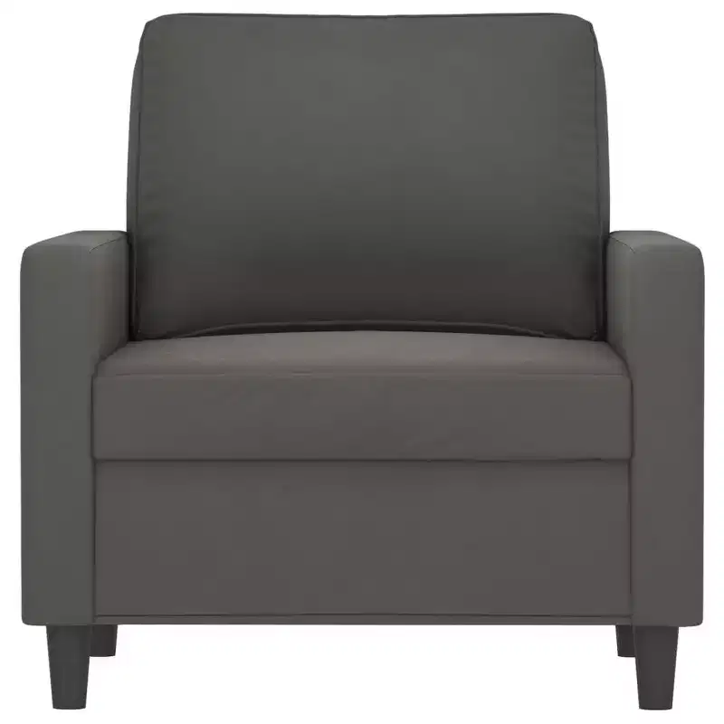 vidaXL Sofa Chair Accent Living Room Chair with Armrest for Leisure Velvet - Dark Gray 23.6