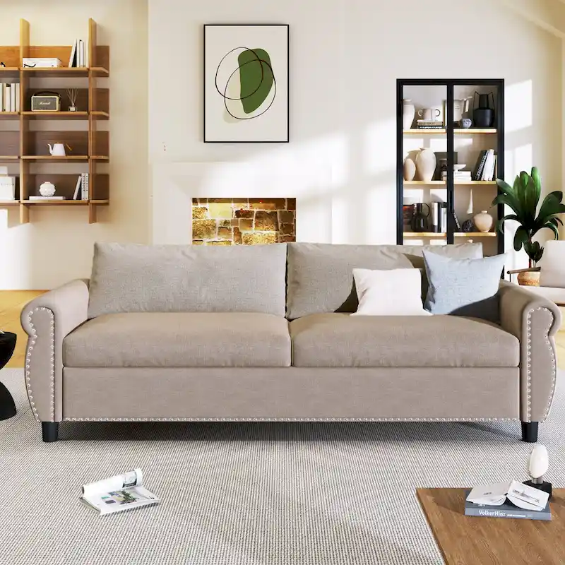 U_Style 80.7 2-in-1 Sofa Bed Sleeper with Large Mattress(63*70.9*3.3 inch), for Living Room Spaces Bedroom