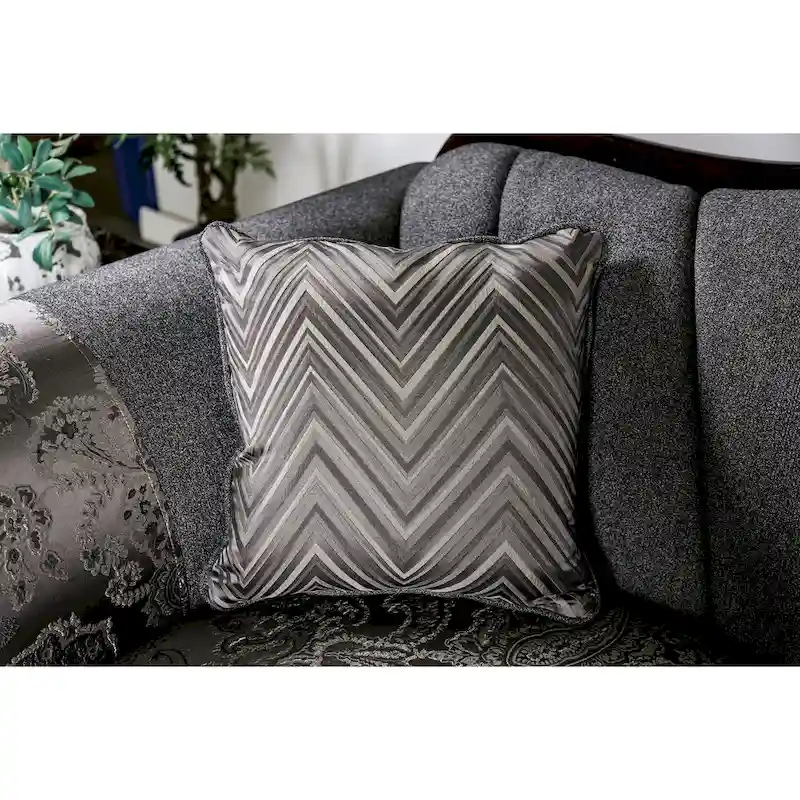 Dikic Traditional Chenille Upholstered Sofa by Furniture of America