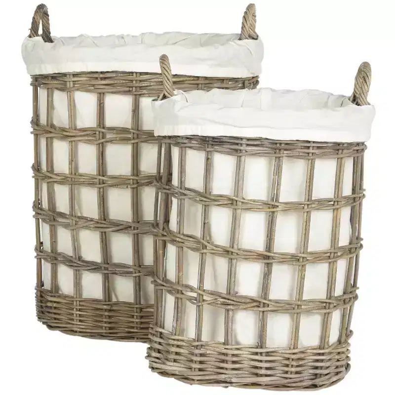 Adisa Laundry Basket (Set of 2) - SEA7009 - Grey - Safavieh