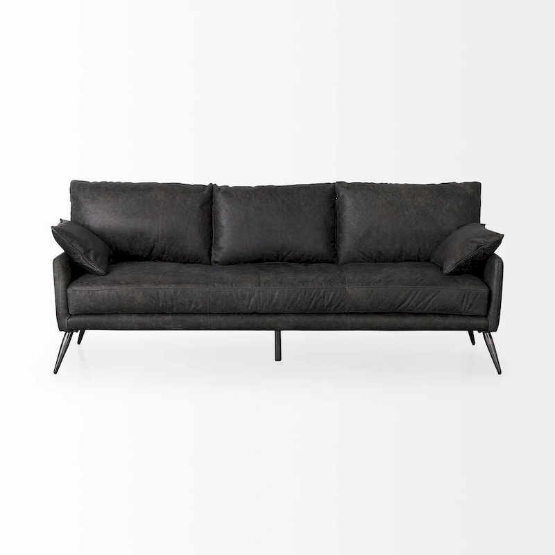 Cochrane II Brown Genuine Leather Sofa - 82.0L x 33.0W x 32.3H