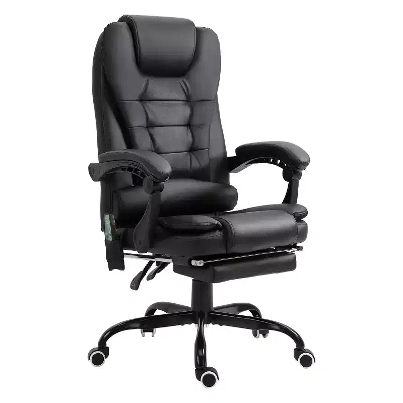 7-Point Vibrating Massage Office Chair High Back Massaging Office Desk Chair with Lumbar Support, Footrest