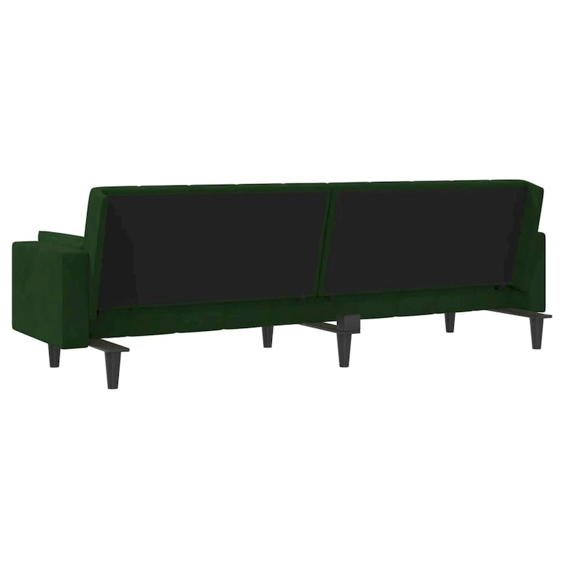 vidaXL 2-Seater Sofa Bed Upholstered Convertible Sleeper Sofa Couch Velvet - 86.6 x 33.3 x 27.2