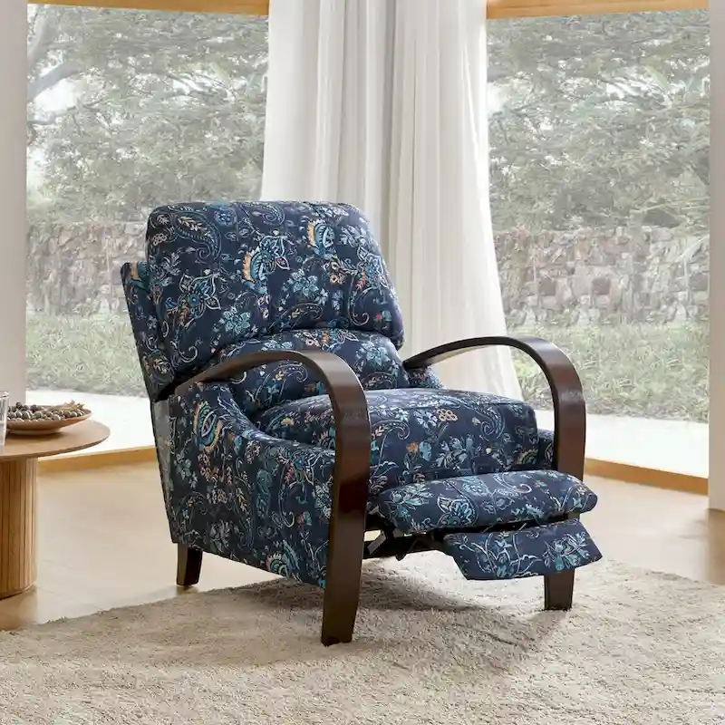 Rita Genuine Leather Manual Recliner by Hulala Home