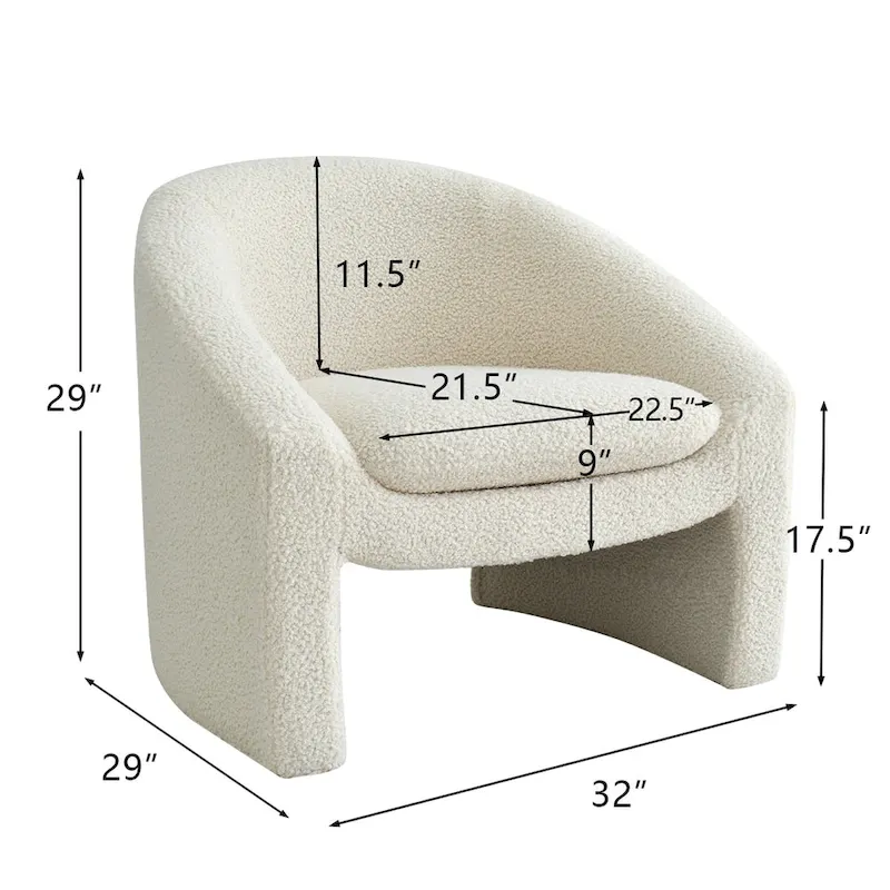 Upholstered Barrel Accent Chair