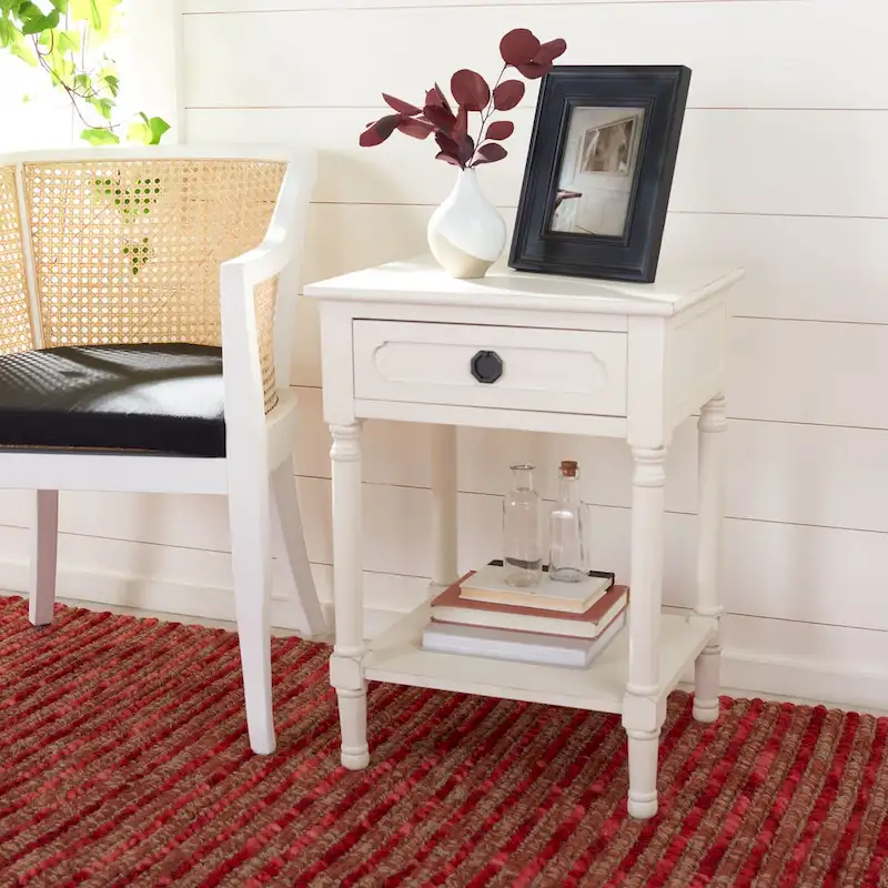 SAFAVIEH Jenny 1-Drawer Accent Table - 19 W x 15.8 L x 26 H - 19Wx16Dx26H