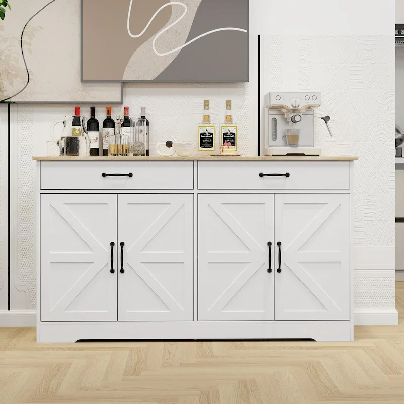 55.91 Large Farmhouse Buffet Cabinet