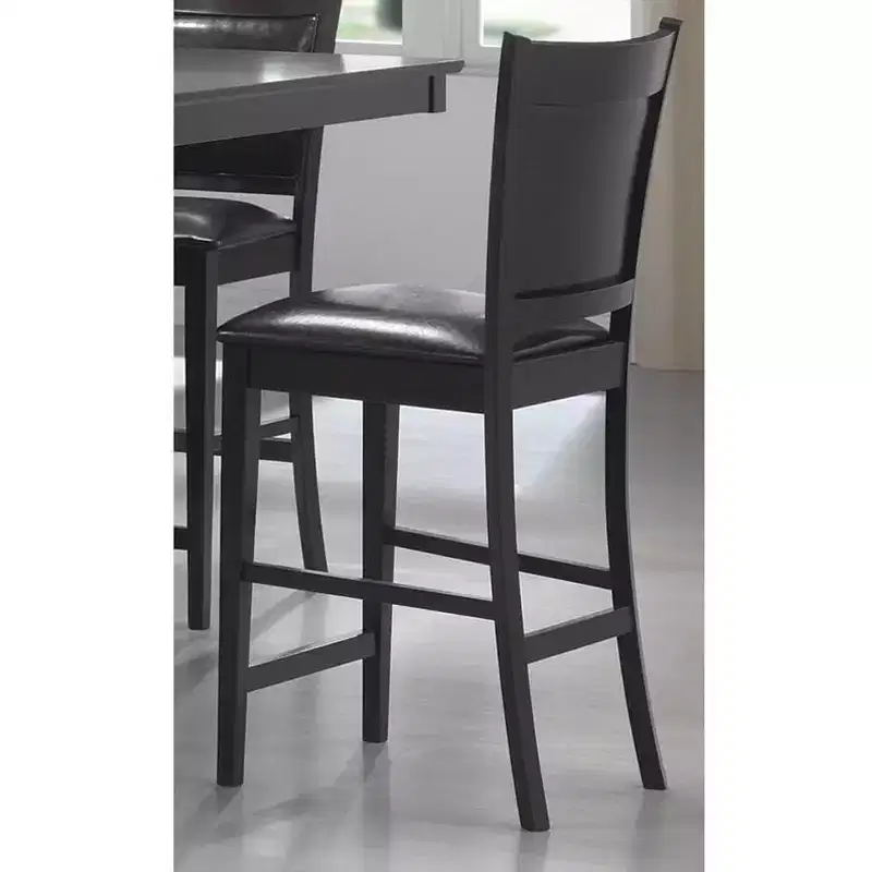 Simple Relax Set of 2 Counter Height Chairs in Black and Espresso