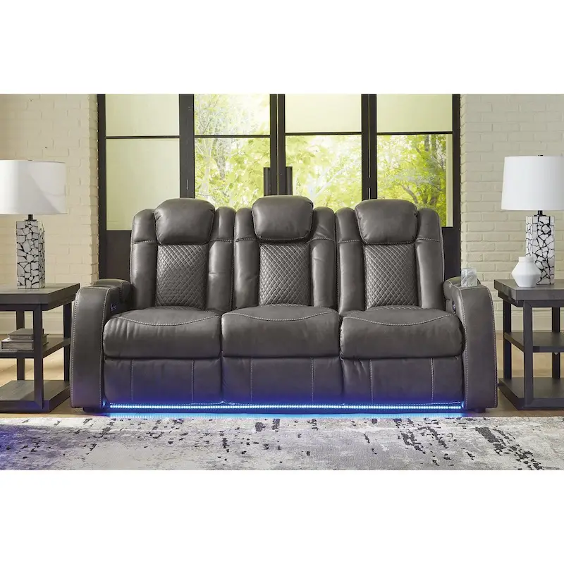 Signature Design by Ashley Fyne-Dyme Power Reclining Sofa - 85 W x 43 D x 43 H