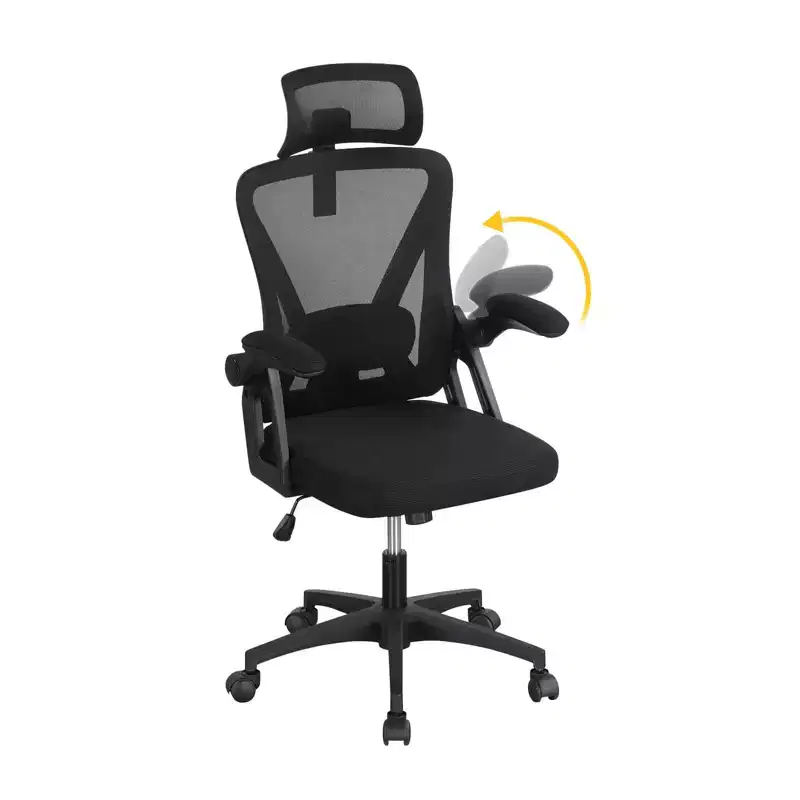 Costway Ergonomic Mesh Office Chair w/ Adjustable Lumbar Support & Headrest Black