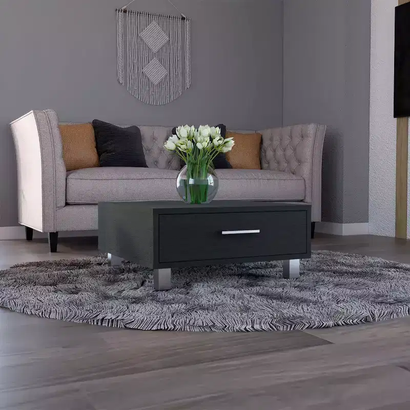 Fun little toys brand Beijing Coffee Table, One Drawer, Four Legs -Black