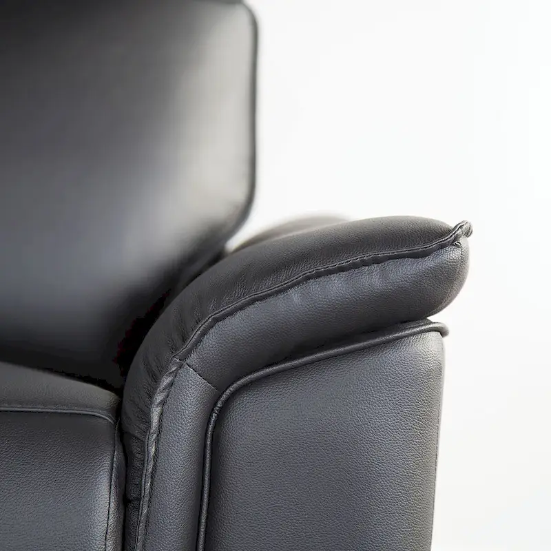 Furniture of America Marty Modern Leather Match Manual Recline Loveseat