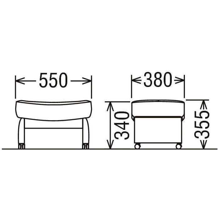 A luxurious soft footstool