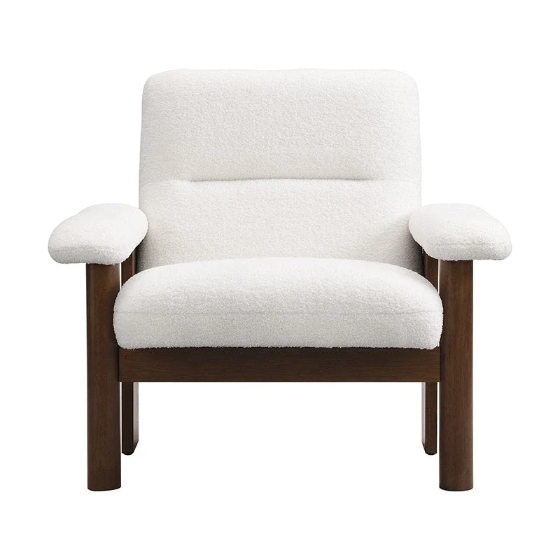 Mid-Century Accent Chair with Ottoman