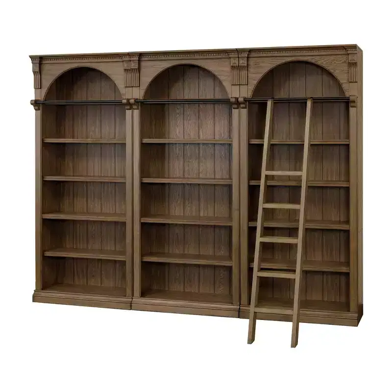 94 Traditional Tall Bookcase Wall, Stratton Collection Brown - Martin Furniture