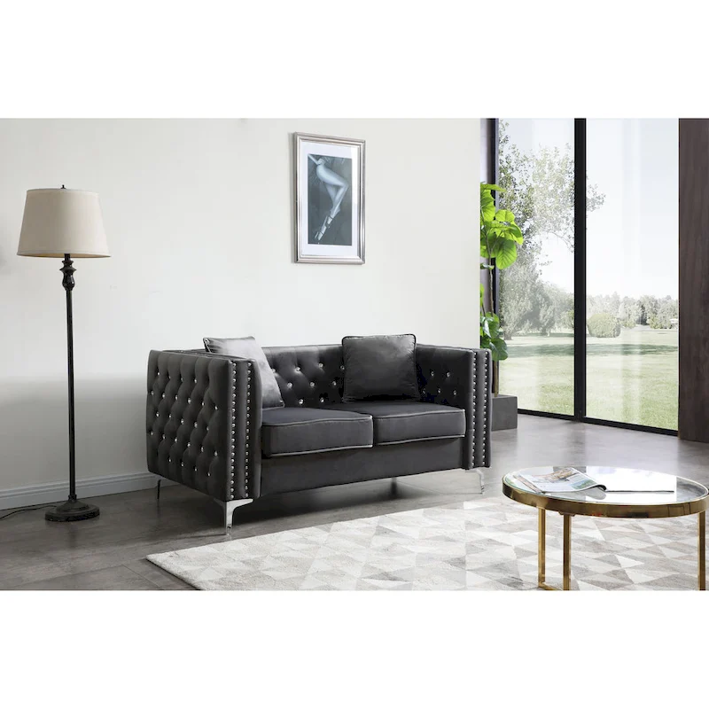 Paige Tufted Velvet Sofa