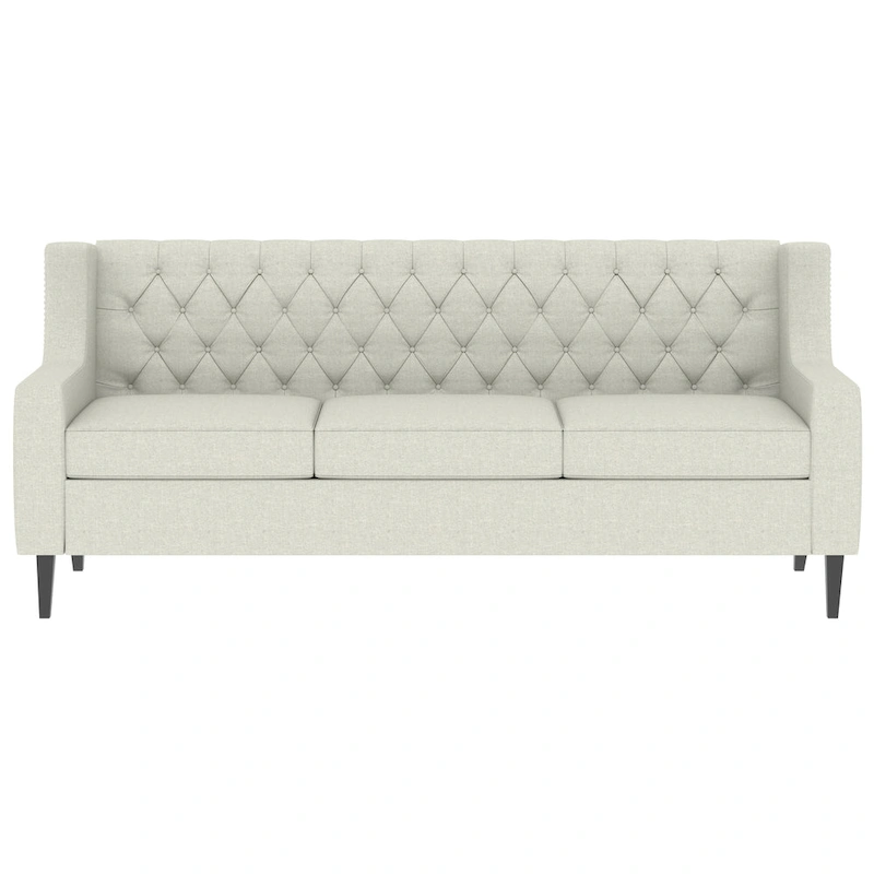 78.75 Polyester 3-Seater Sofa with Tufted Back and Cushions