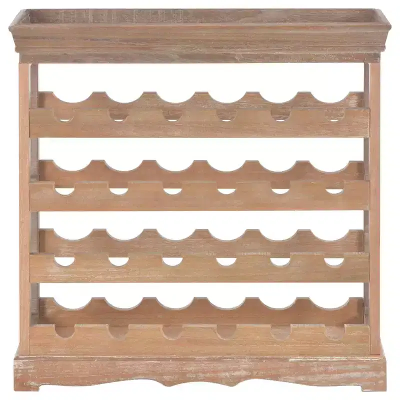 Floor Wine Rack with Top Tray & Cabinet Organizer – Engineered Wood