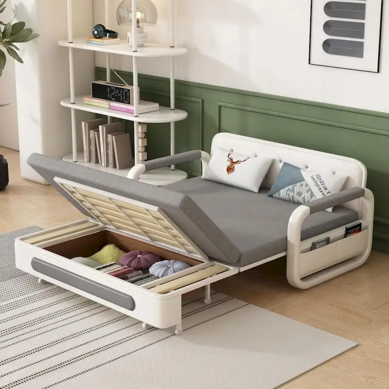 Modern Memory Foam Sleeper Sofa with Storage