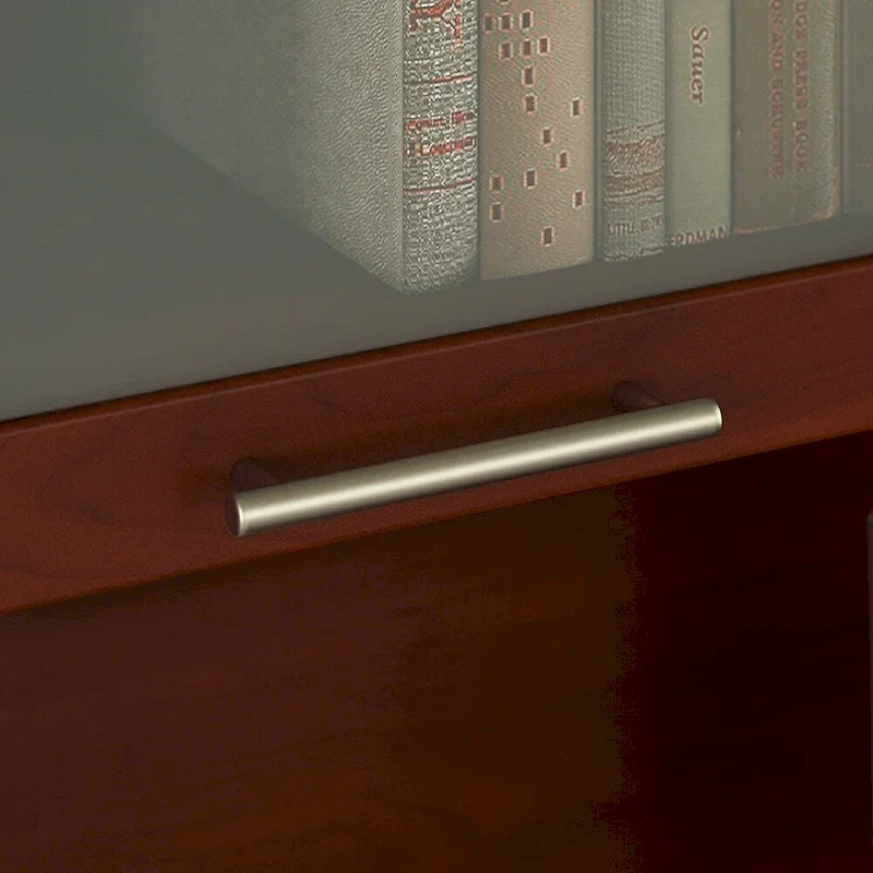 Espresso-style oak office wall cabinet (wall cabinet only)