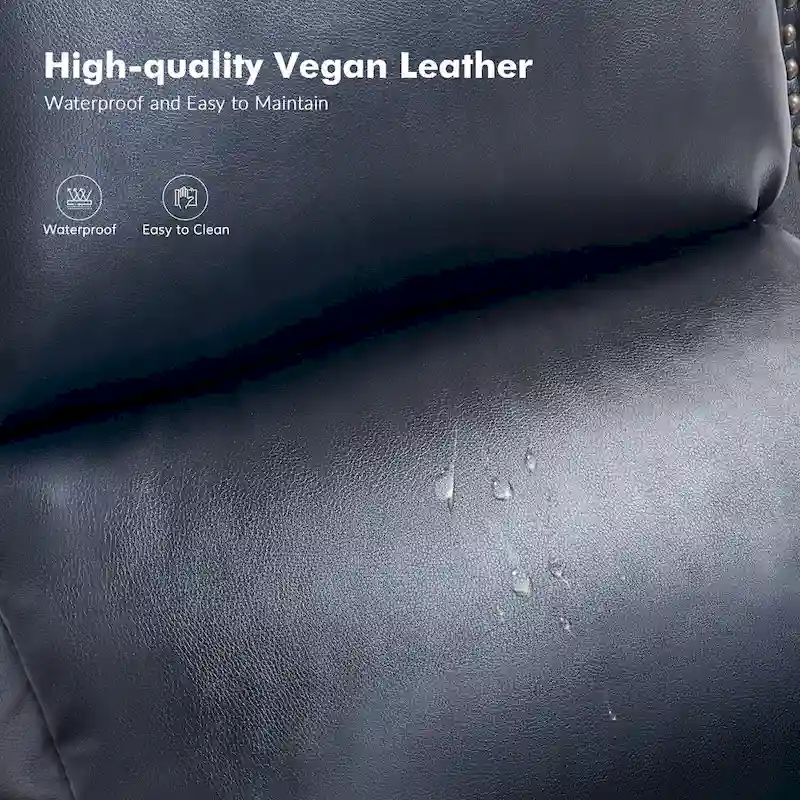 Terri Traditional Vegan Leather Manual Push Back Recliner Set of 2 by HULALA HOME