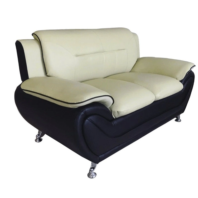 Michael Segura Bonded Leather Upholstered Loveseat