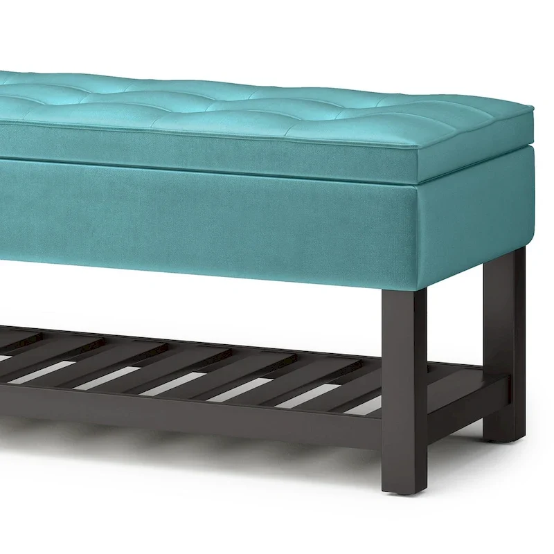 WYNDENHALL Essex 44 inch Wide Transitional Rectangle Ottoman Bench