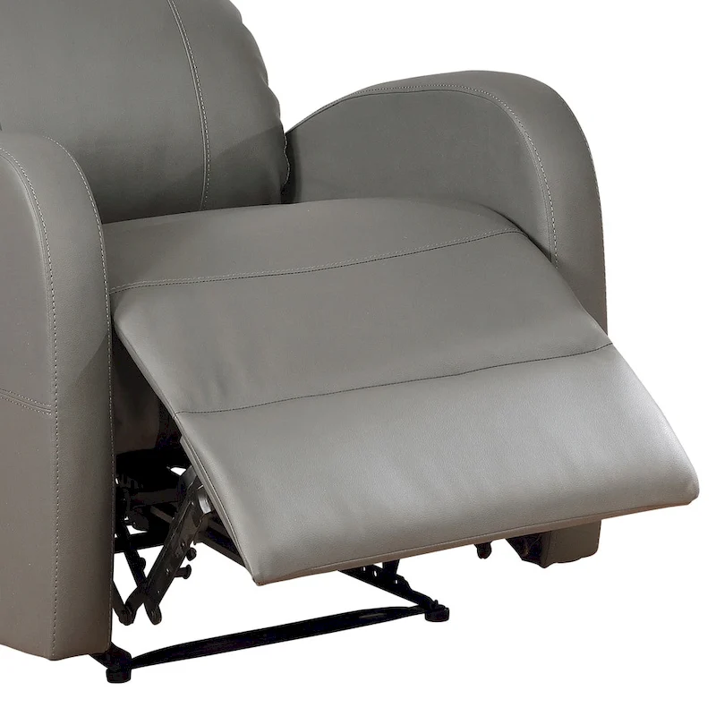 AC Pacific Modern Faux Leather Small Powered Reading Recliner