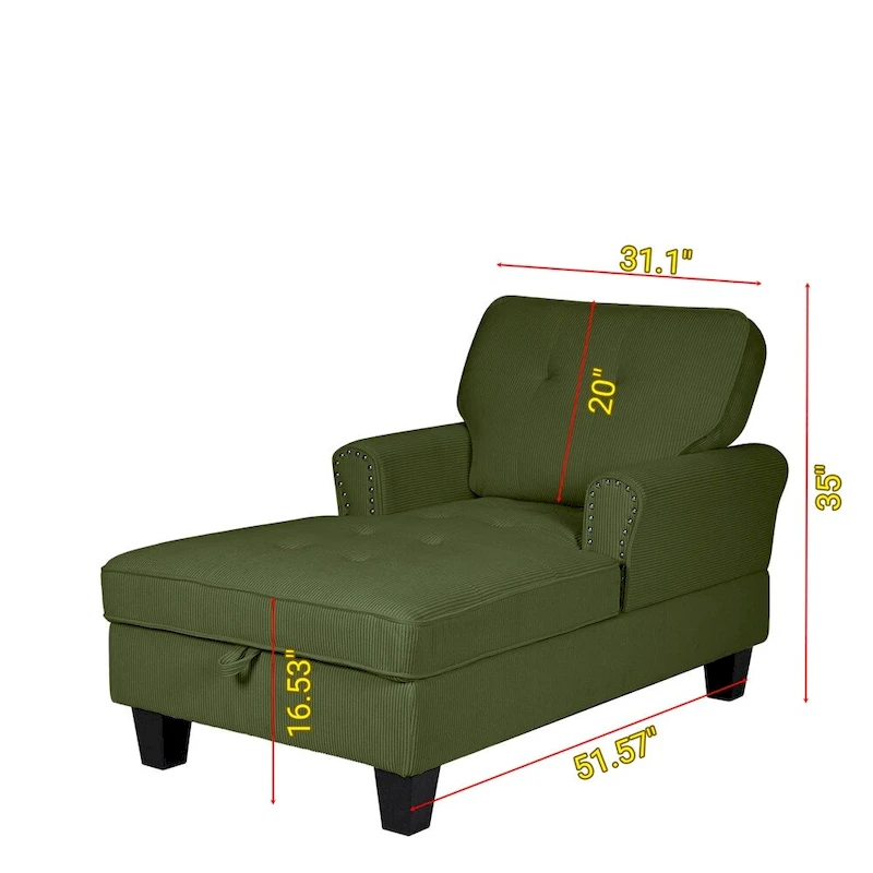 Chaise Lounge Indoor Sleeper Sofa Bed Chair Upholstered Lounge Chair