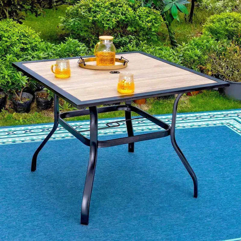 5pc Outdoor Swivel Chairs & Square Table - Captiva Designs
