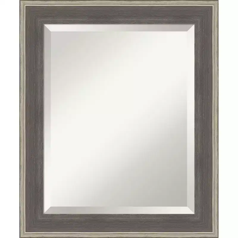 Amanti Art Cottage Beveled Wood Framed Bathroom Vanity Wall Mirror
