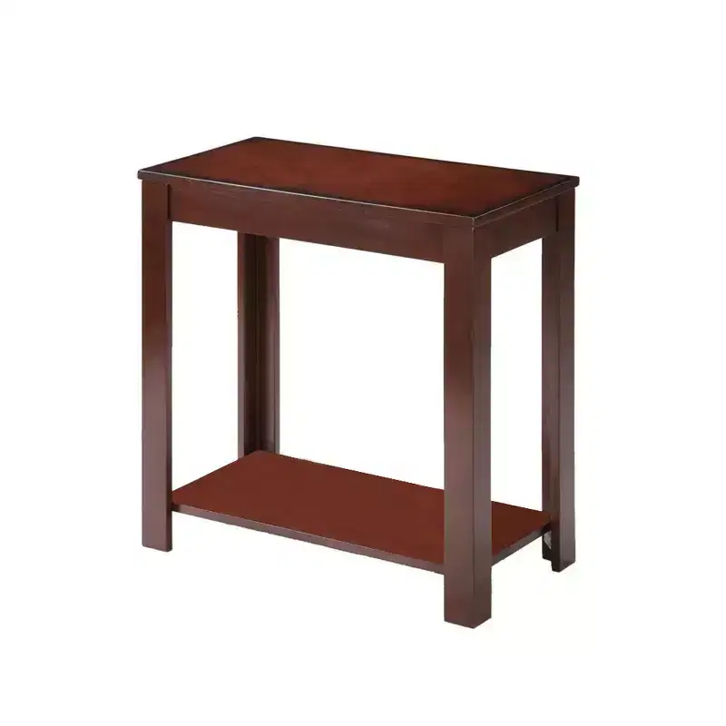 24 Brown End Table With Shelf