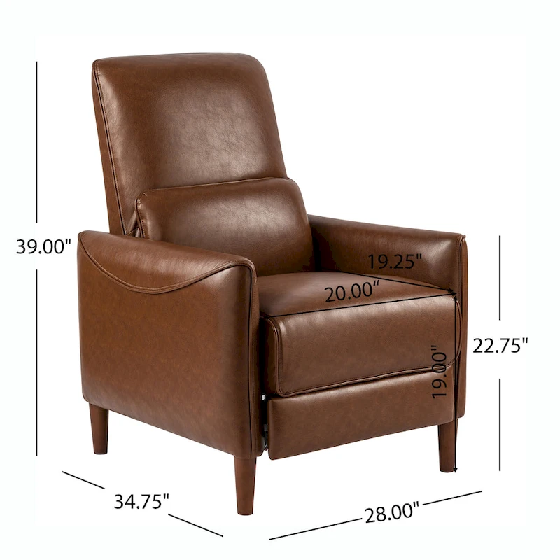 Christopher Knight Home Upholstered Push Recliner Chair