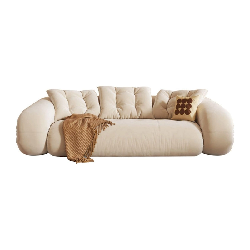JASIWAY Modern Convertible Sleeper Sofa Chair Bed, White