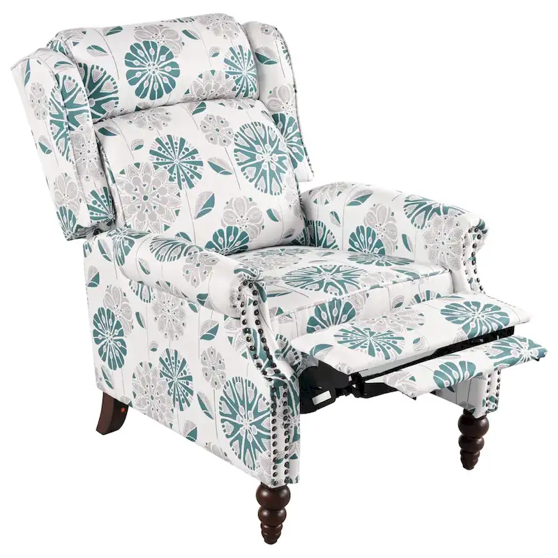Barnn Upholstered Recliner with Wing Back by Christopher Knight Home
