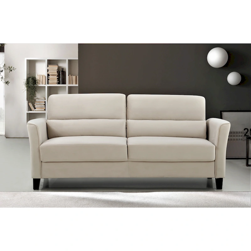 77.95 Mid Century Modern Upholstered Sloped Arms Living Room Sofa