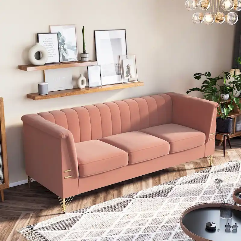 82.67 W Velvet Sofa