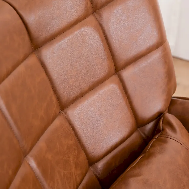 Bonded Leather Armchair Modern Accent Chair Set of 2