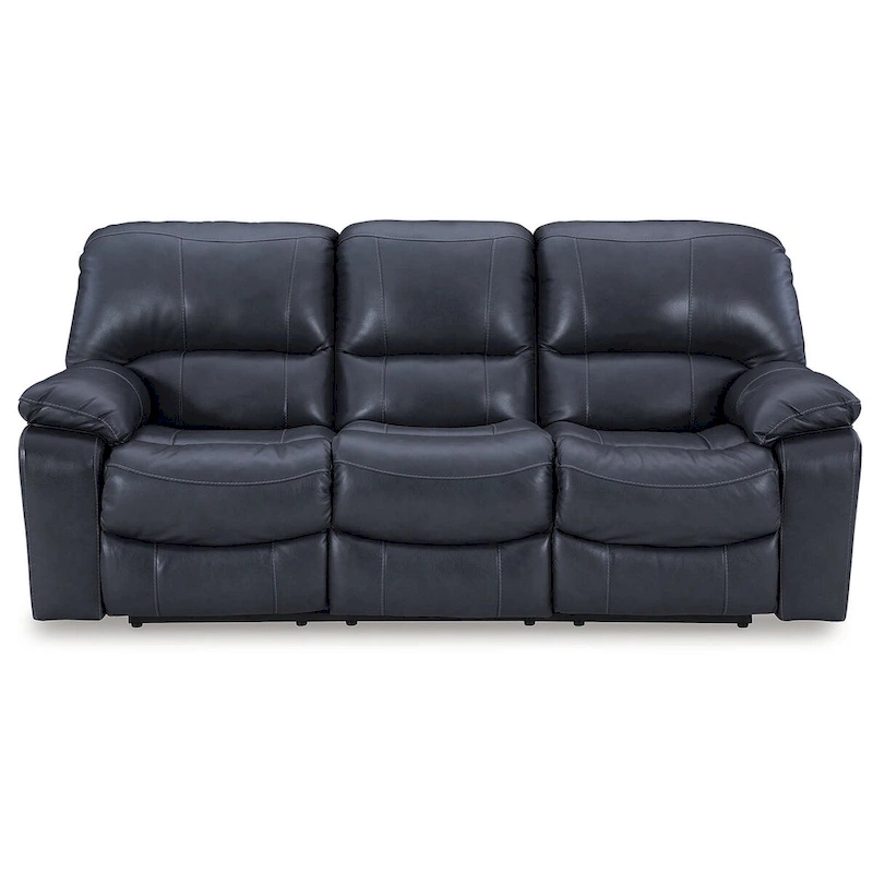 Signature Design by Ashley Leesworth Blue Power Reclining Sofa - 88W x 41D x 41H