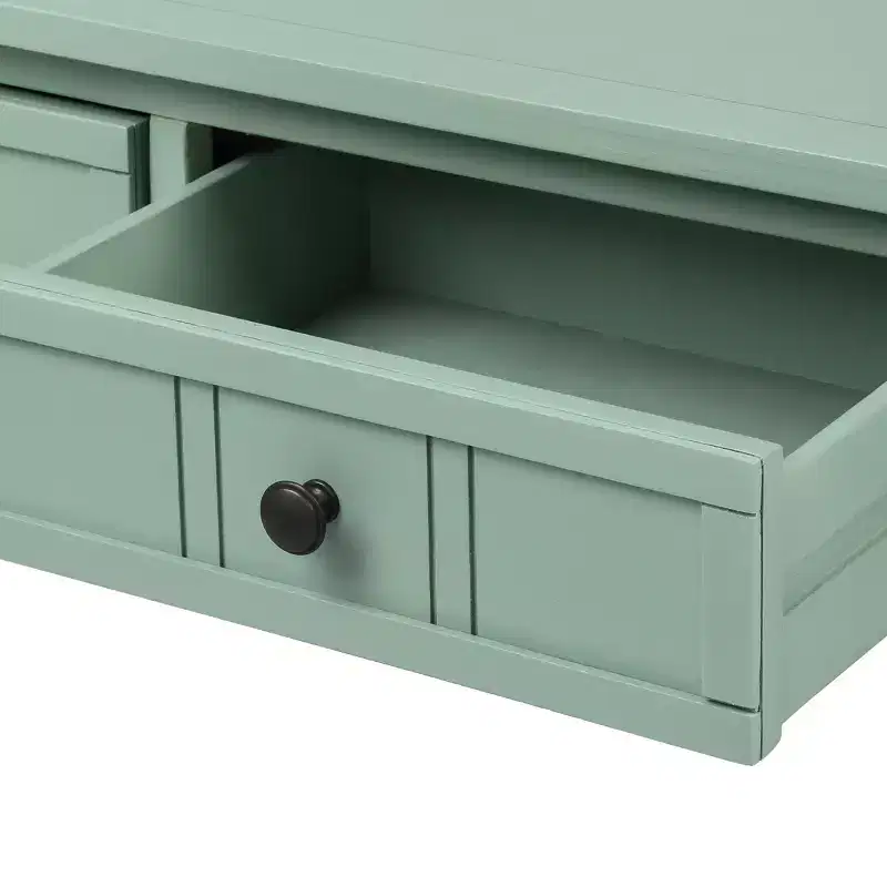 Console Table with Two Drawers and Bottom Shelf