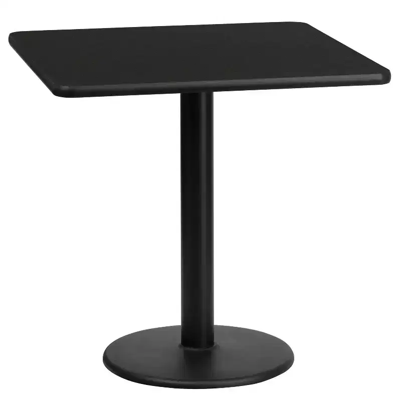 Flash Furniture 24'' Square Laminate Table Top with 18'' Round Table Height Base