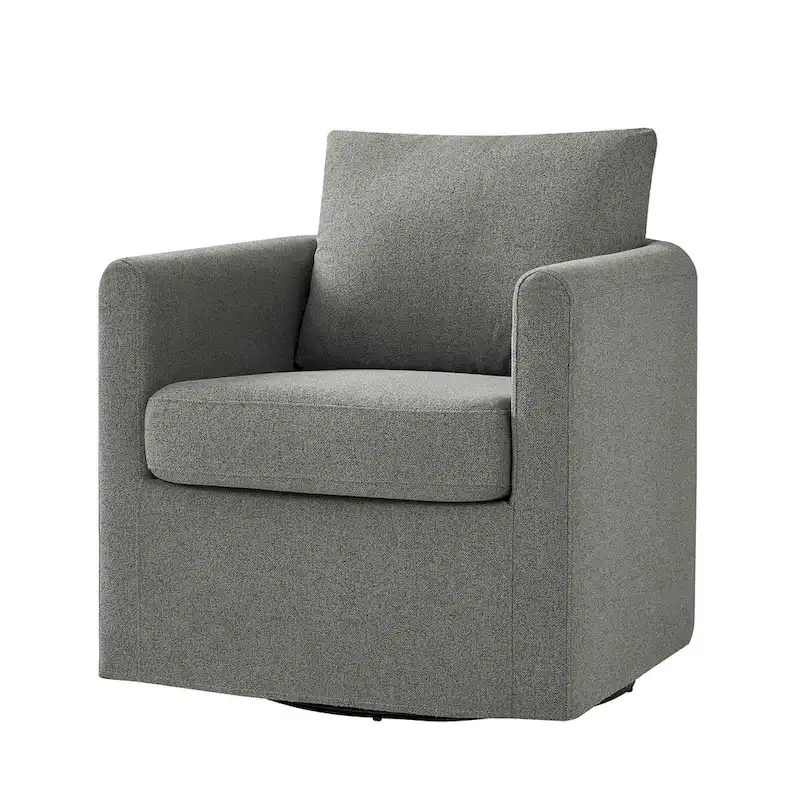 Erkenbald Modern 360-Degree Swivel Chair with Removable Slipcover by HULALA HOME