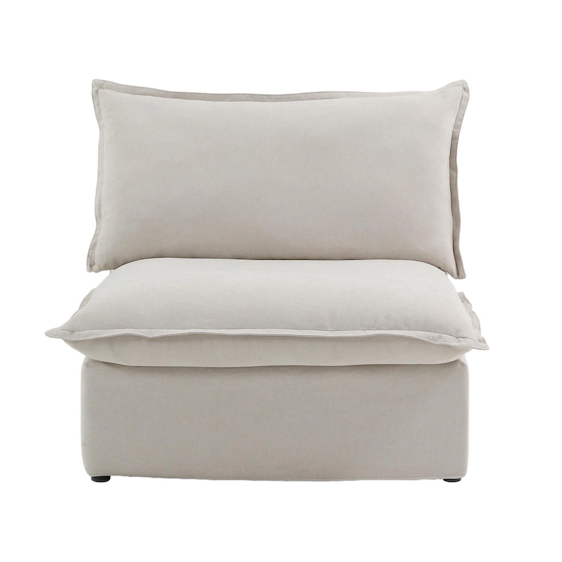 6 Piece U-shaped Velvet Upholstery Modular Sectional Sofa with 2 Ottoman