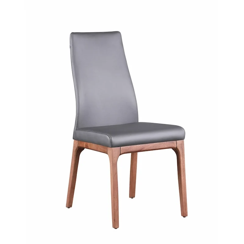 Somette Modern Contour Back Side Chair with Wood Base, Set of 2
