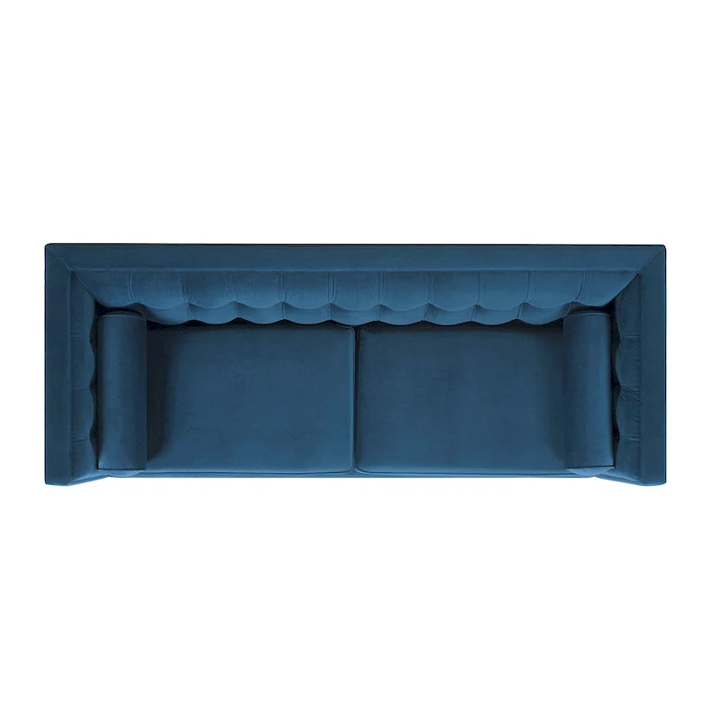 Jack 84 Mid-Century Modern Tuxedo Sofa with Bolster Pillows